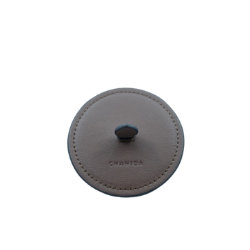 本革キャンドルカバー (ダークブラウン) / Split Leather Candle Lid (Dark Brown)-Candle-CHANIDA.ASIA