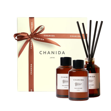 リードディフューザー3本セット(ボックス) / Set of 3 Reed Diffusers (Box)-Gift Set-CHANIDA.ASIA